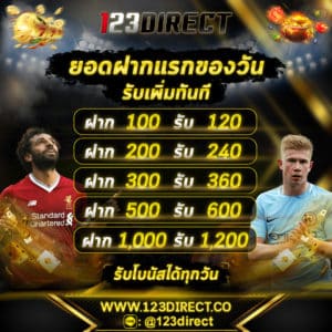 โปรฝากแรก โปรโมชัน สล็อต สล็อตออนไลน์ 123direct สล็อตเว็บใหญ่ เว็บตรง 100%